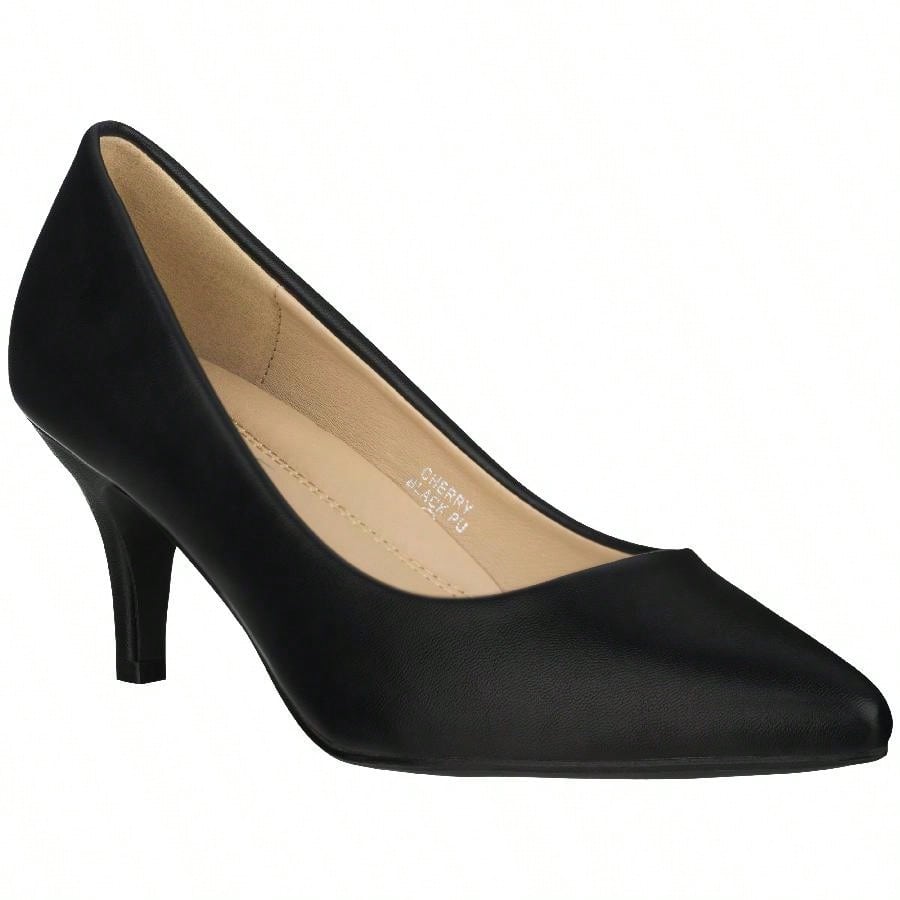 Women's Pointed Toe Stiletto Heels Thin Heel Pump Pointed Toe Low Heel Pumps PU