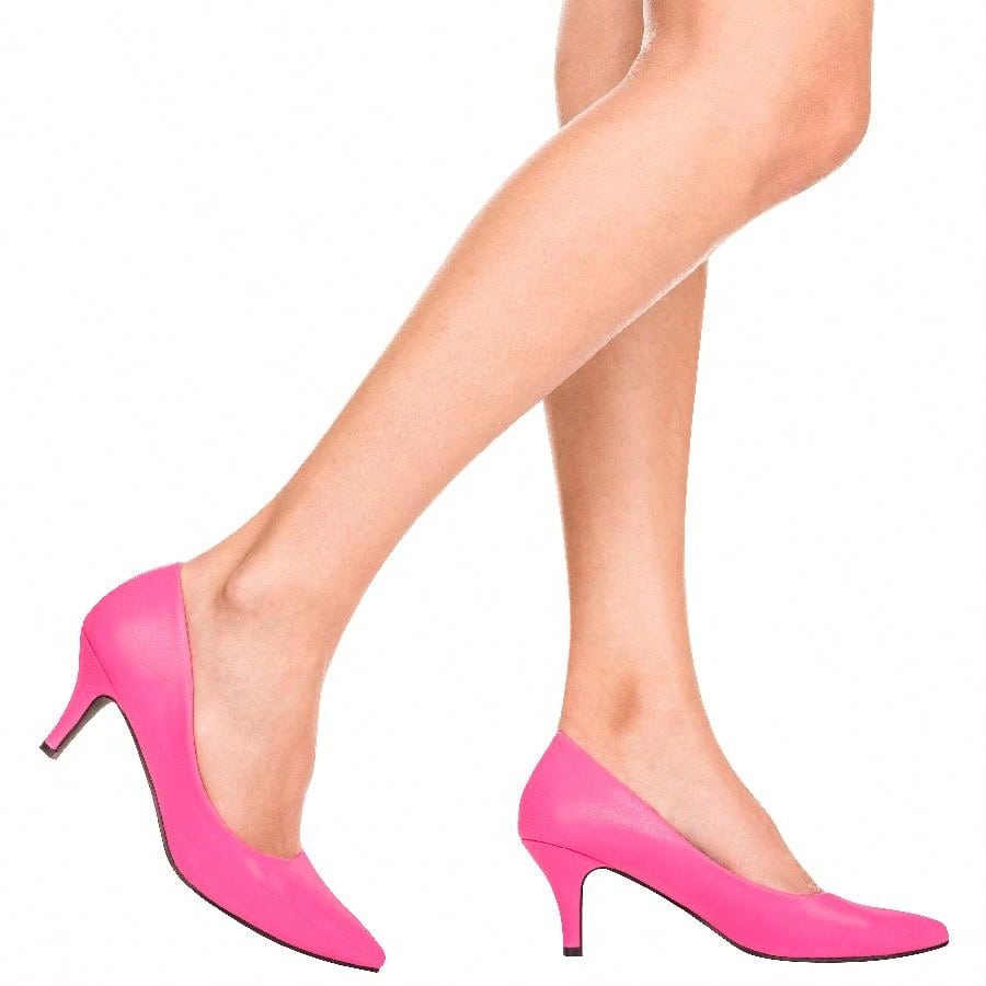 Women's Pointed Toe Stiletto Heels Thin Heel Pump Pointed Toe Low Heel Pumps PU