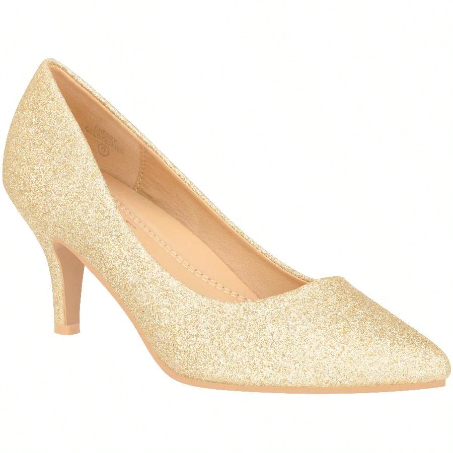 Women's Pointed Toe Stiletto Heels Thin Heel Pump Pointed Toe Low Heel Pumps PU
