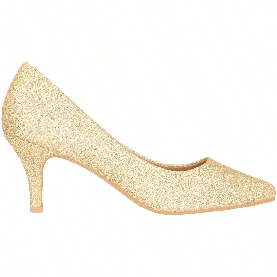 Women's Pointed Toe Stiletto Heels Thin Heel Pump Pointed Toe Low Heel Pumps PU