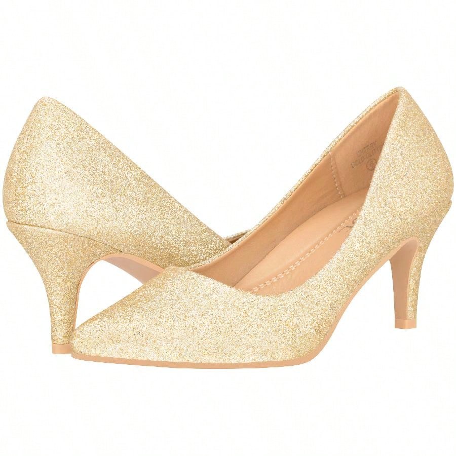 Women's Pointed Toe Stiletto Heels Thin Heel Pump Pointed Toe Low Heel Pumps PU