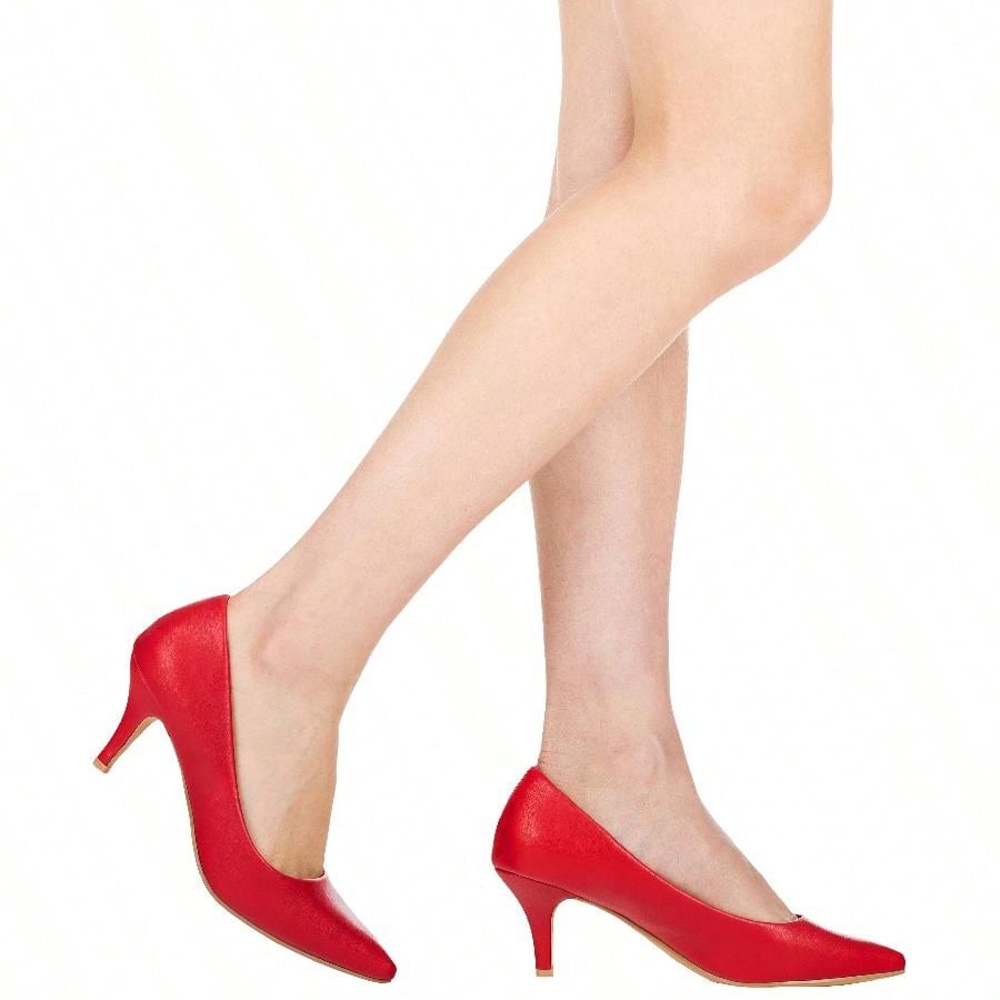 Women's Pointed Toe Stiletto Heels Thin Heel Pump Pointed Toe Low Heel Pumps PU