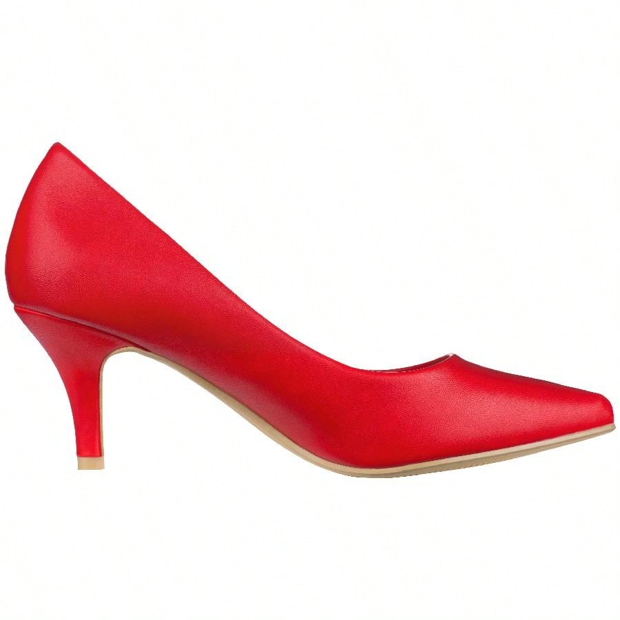 Women's Pointed Toe Stiletto Heels Thin Heel Pump Pointed Toe Low Heel Pumps PU
