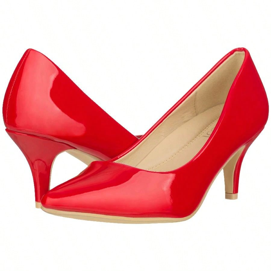 Women's Pointed Toe Stiletto Heels Thin Heel Pump Pointed Toe Low Heel Pumps PU