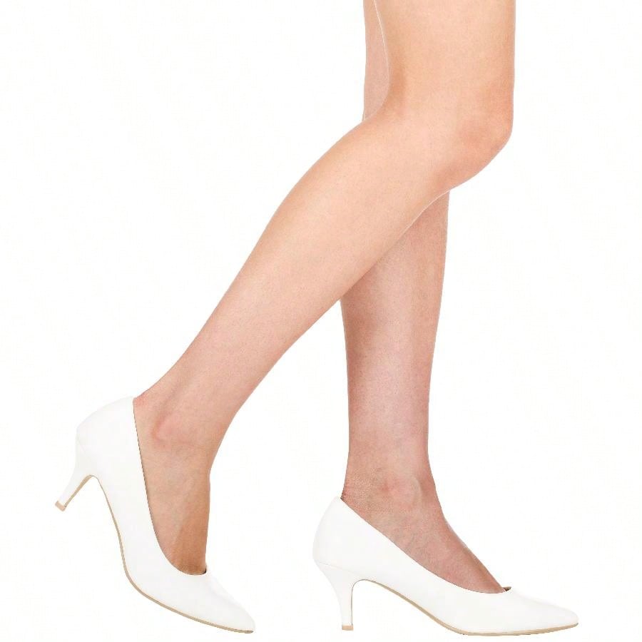 Women's Pointed Toe Stiletto Heels Thin Heel Pump Pointed Toe Low Heel Pumps PU