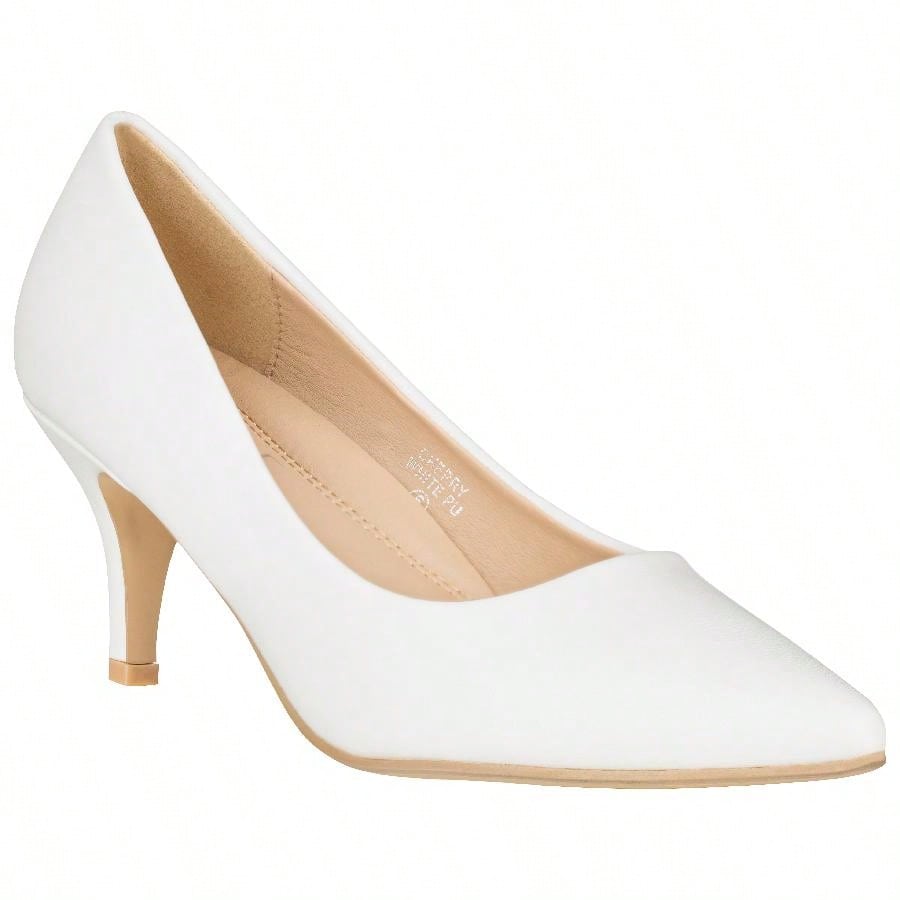 Women's Pointed Toe Stiletto Heels Thin Heel Pump Pointed Toe Low Heel Pumps PU