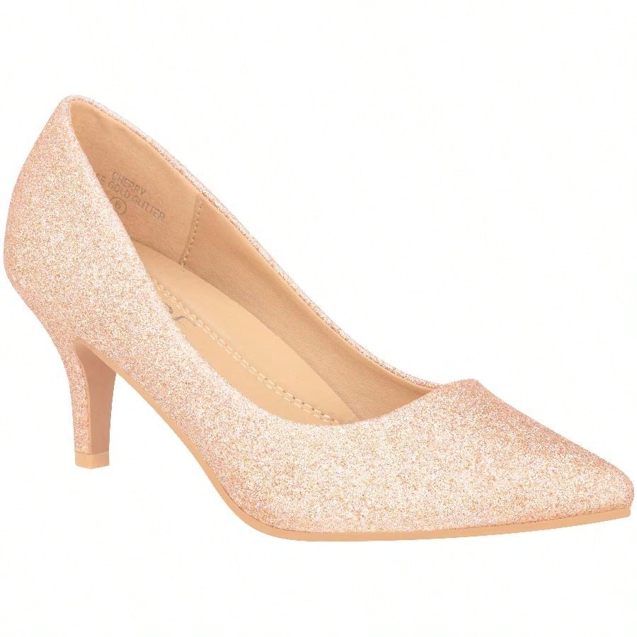 Women's Pointed Toe Stiletto Heels Thin Heel Pump Pointed Toe Low Heel Pumps PU