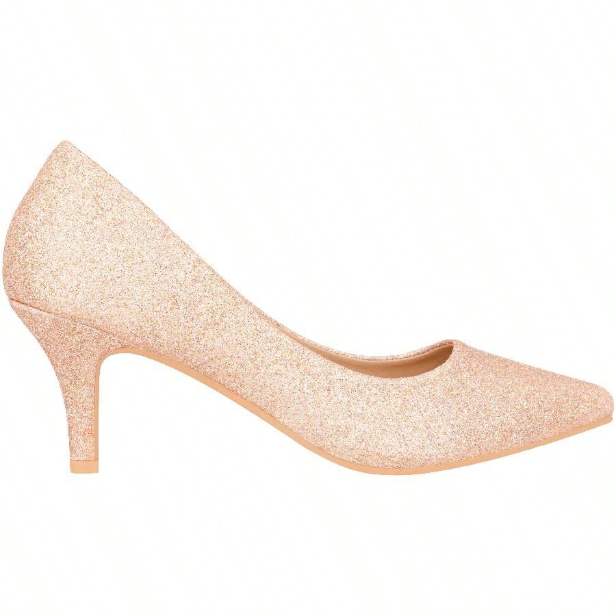 Women's Pointed Toe Stiletto Heels Thin Heel Pump Pointed Toe Low Heel Pumps PU