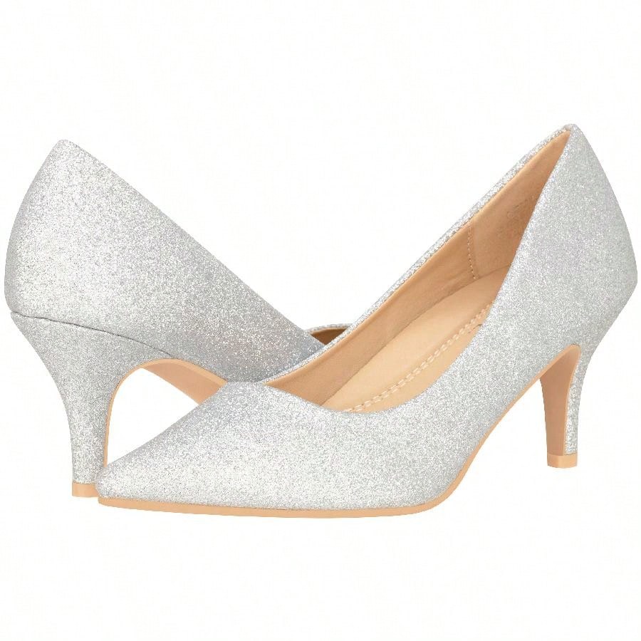 Women's Pointed Toe Stiletto Heels Thin Heel Pump Pointed Toe Low Heel Pumps PU