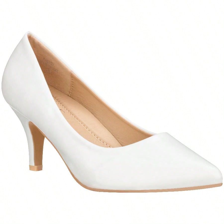Women's Pointed Toe Stiletto Heels Thin Heel Pump Pointed Toe Low Heel Pumps PU