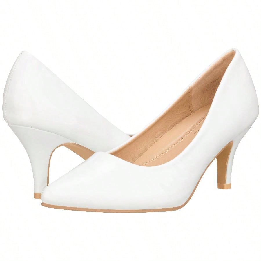 Women's Pointed Toe Stiletto Heels Thin Heel Pump Pointed Toe Low Heel Pumps PU