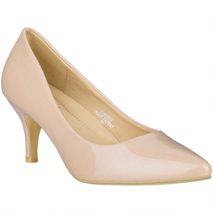 Women's Pointed Toe Stiletto Heels Thin Heel Pump Pointed Toe Low Heel Pumps PU