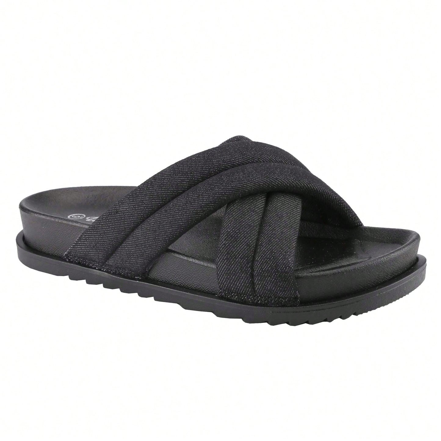 Women's Slide Sandals Slip On Open Toe Cute Platform Criss Cross Flat Sandals For Summer