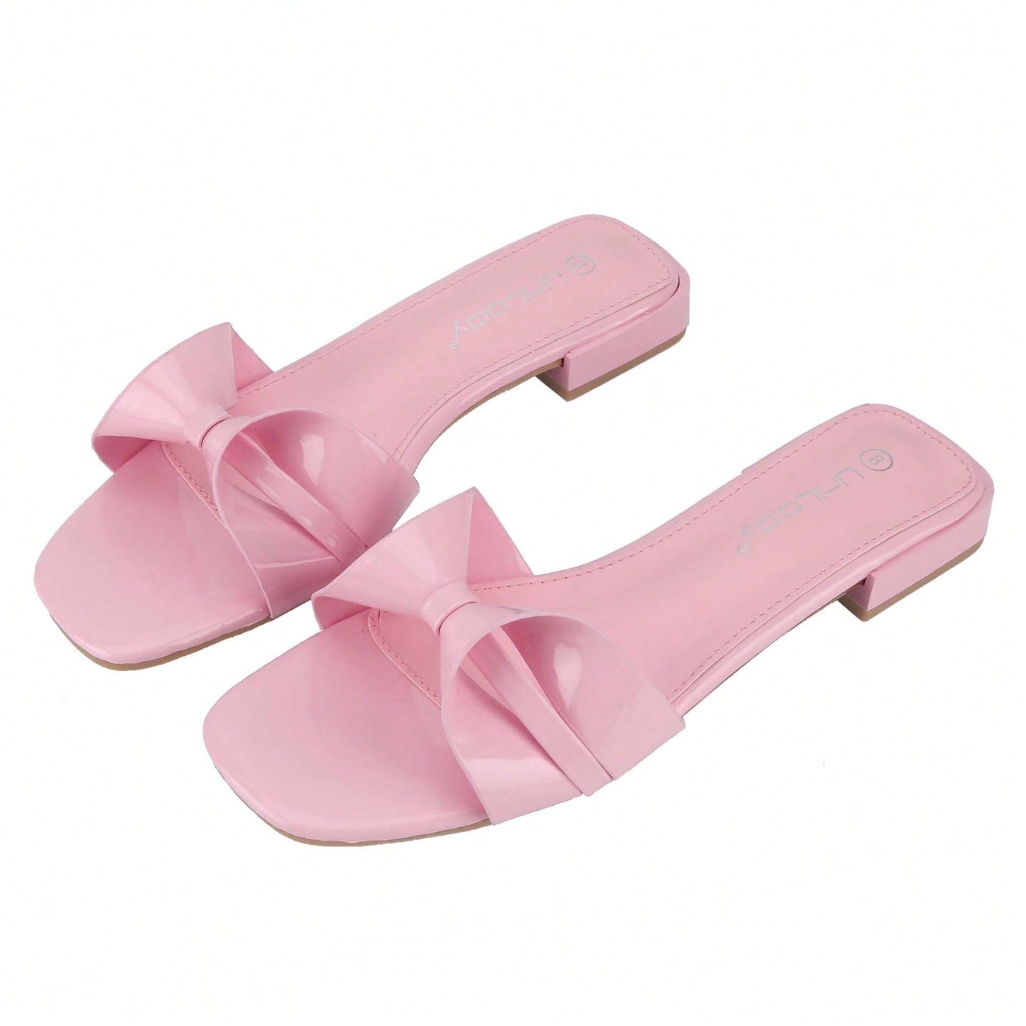 Women's Flat Sandals With Bow Fashion Open Toe Woven Slip On Slides Beach Sandals Slippers For Summer