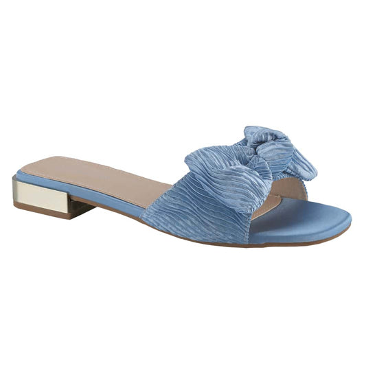 Women's Square Toe Sandals Summer Velvet Leisure Bowknot Slippers Flat Shoes