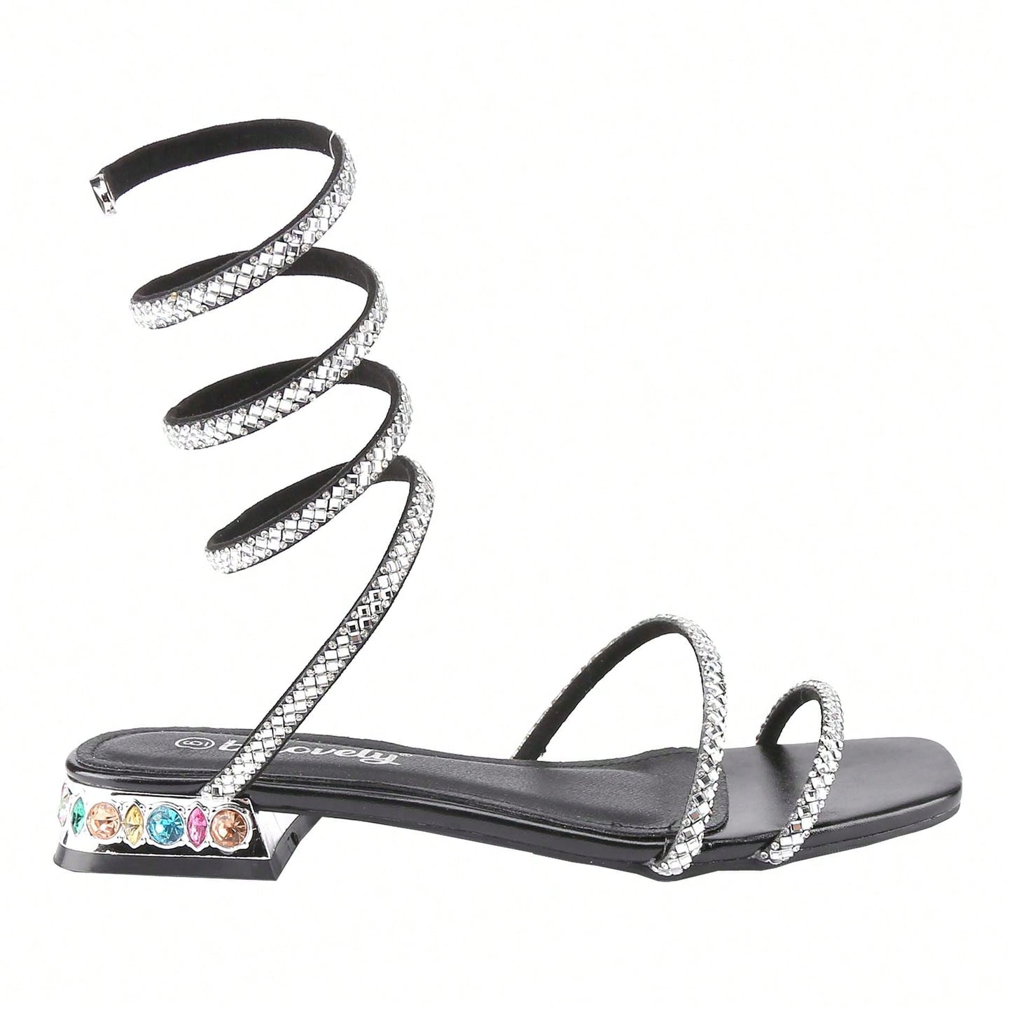 Women's Bling Rhinestone Square Flat Sandals,Crystal Satin Glitter Mules Slippers Boho Open Toe Slip-On Beach Sandals