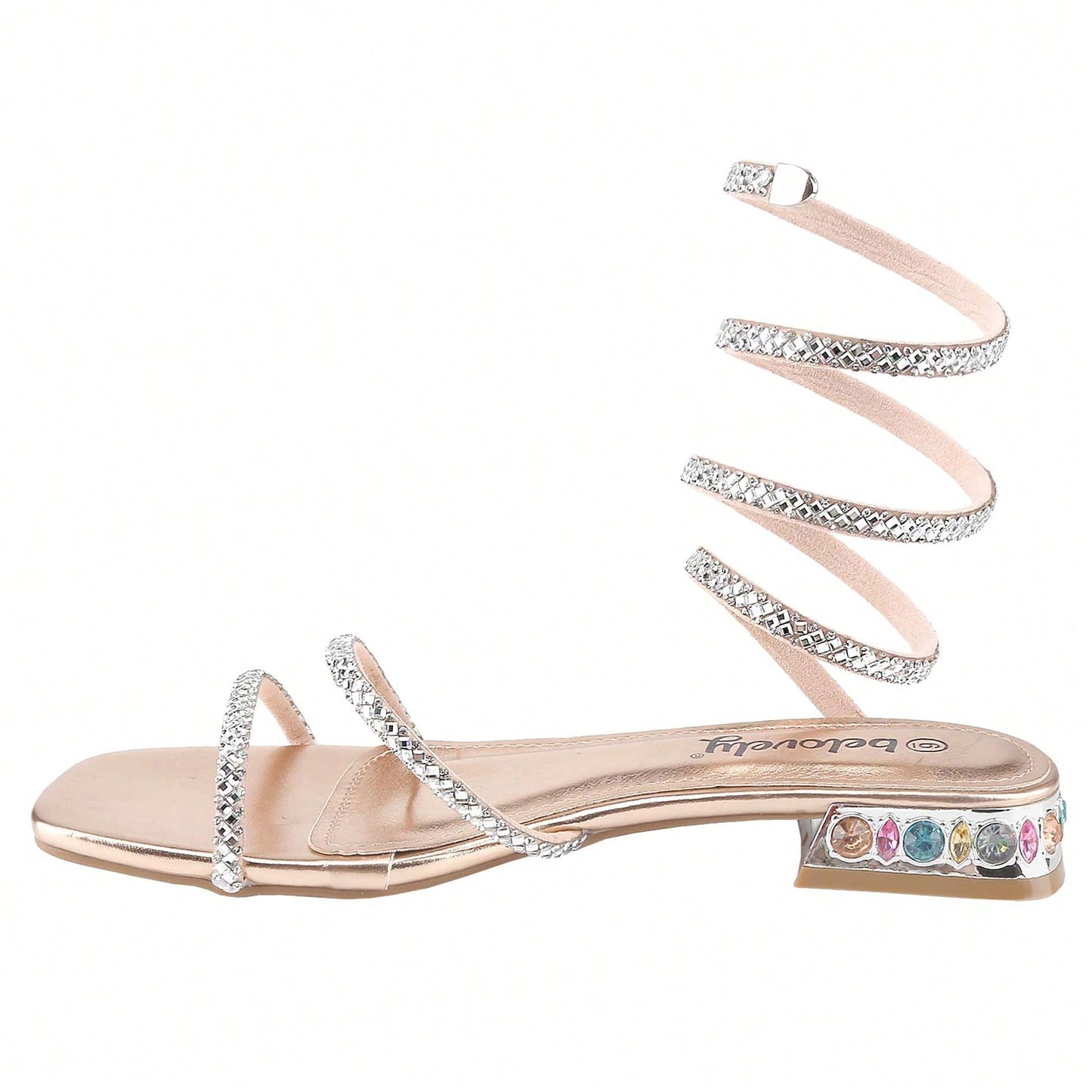Women's Bling Rhinestone Square Flat Sandals,Crystal Satin Glitter Mules Slippers Boho Open Toe Slip-On Beach Sandals