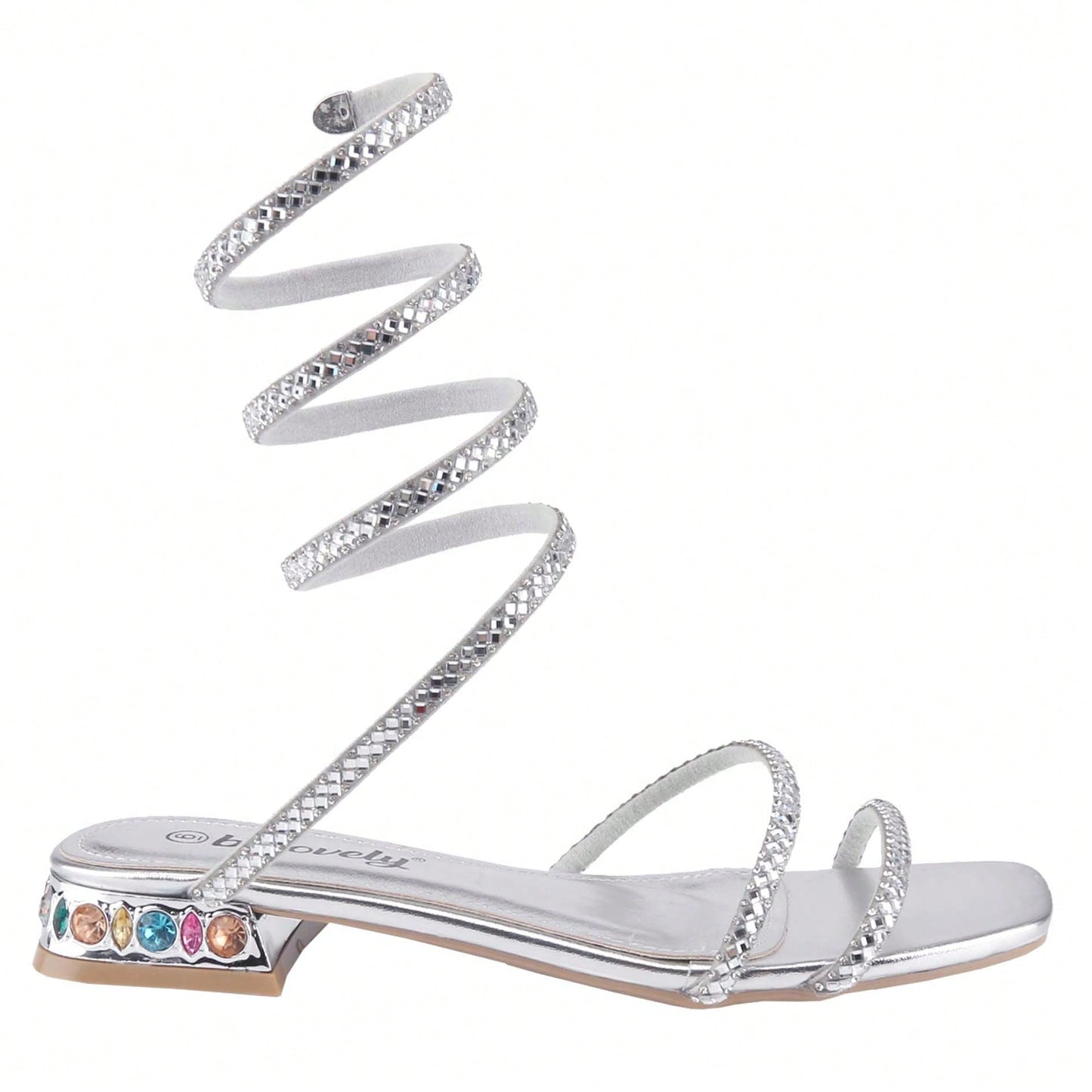 Women's Bling Rhinestone Square Flat Sandals,Crystal Satin Glitter Mules Slippers Boho Open Toe Slip-On Beach Sandals