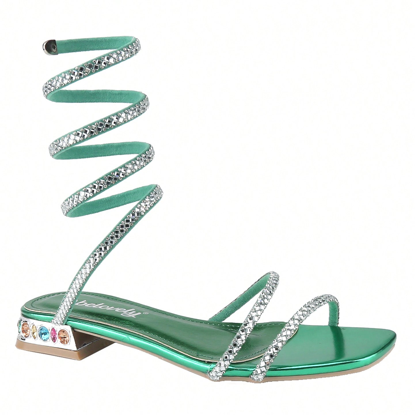 Women's Bling Rhinestone Square Flat Sandals,Crystal Satin Glitter Mules Slippers Boho Open Toe Slip-On Beach Sandals