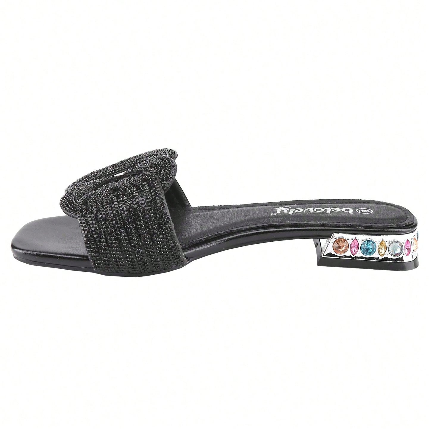 Women's Flat Rhinestone Sandals Fashion Slides Light Slippers For Summer