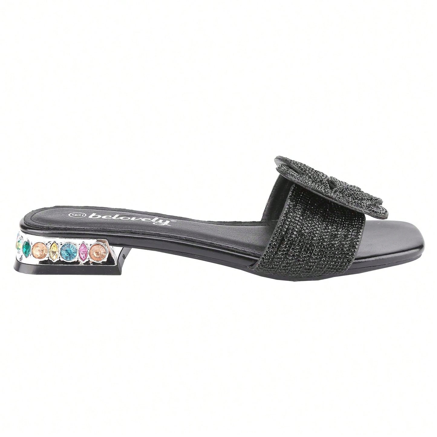 Women's Flat Rhinestone Sandals Fashion Slides Light Slippers For Summer