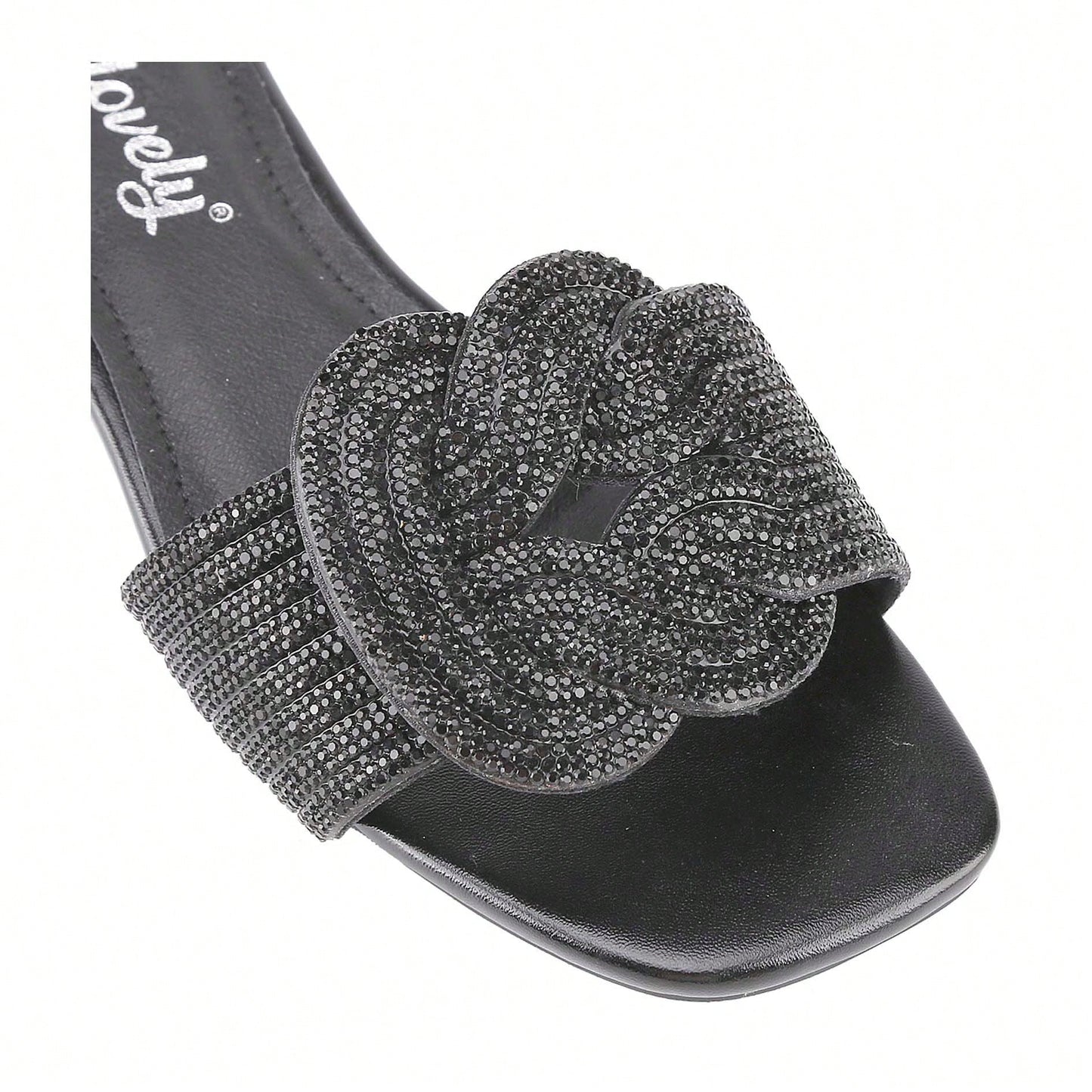 Women's Flat Rhinestone Sandals Fashion Slides Light Slippers For Summer