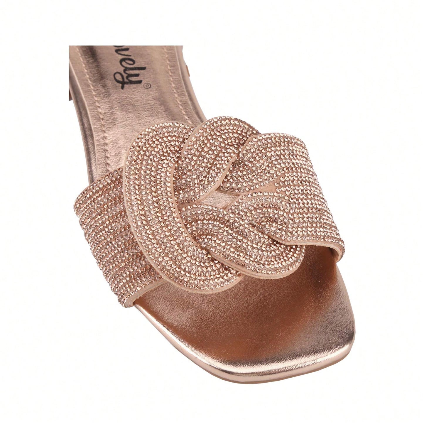 Women's Flat Rhinestone Sandals Fashion Slides Light Slippers For Summer