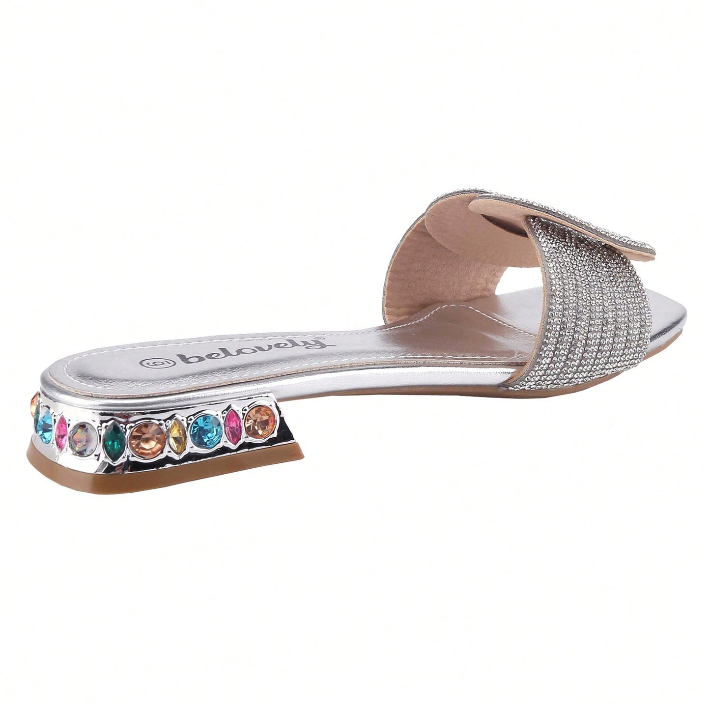 Women's Flat Rhinestone Sandals Fashion Slides Light Slippers For Summer