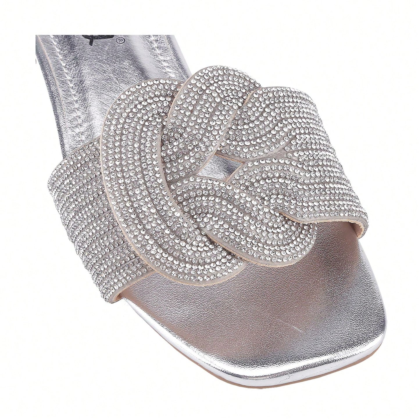 Women's Flat Rhinestone Sandals Fashion Slides Light Slippers For Summer