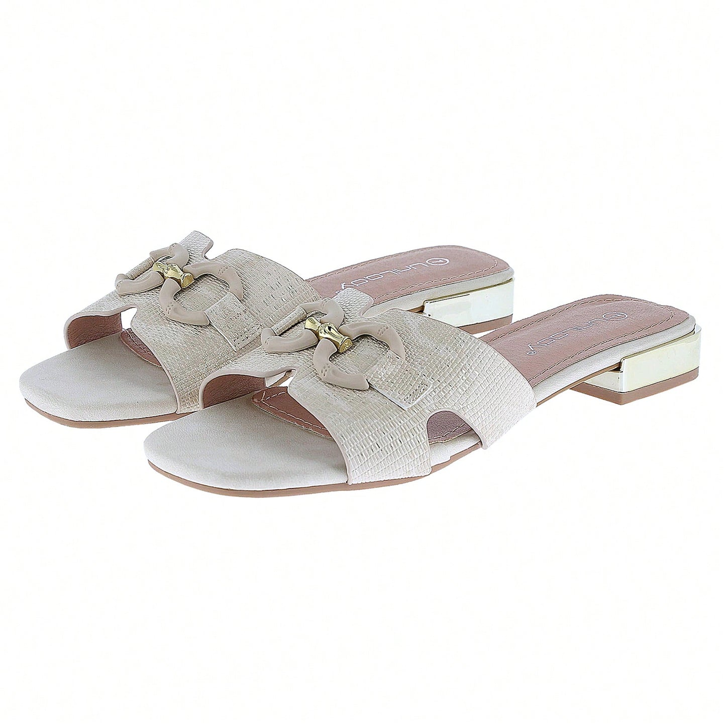 Women's Bling Rhinestone Square Flat Sandals, Crystal Satin Glitter Mules Slippers Boho Open Toe Slip-On Beach Sandals