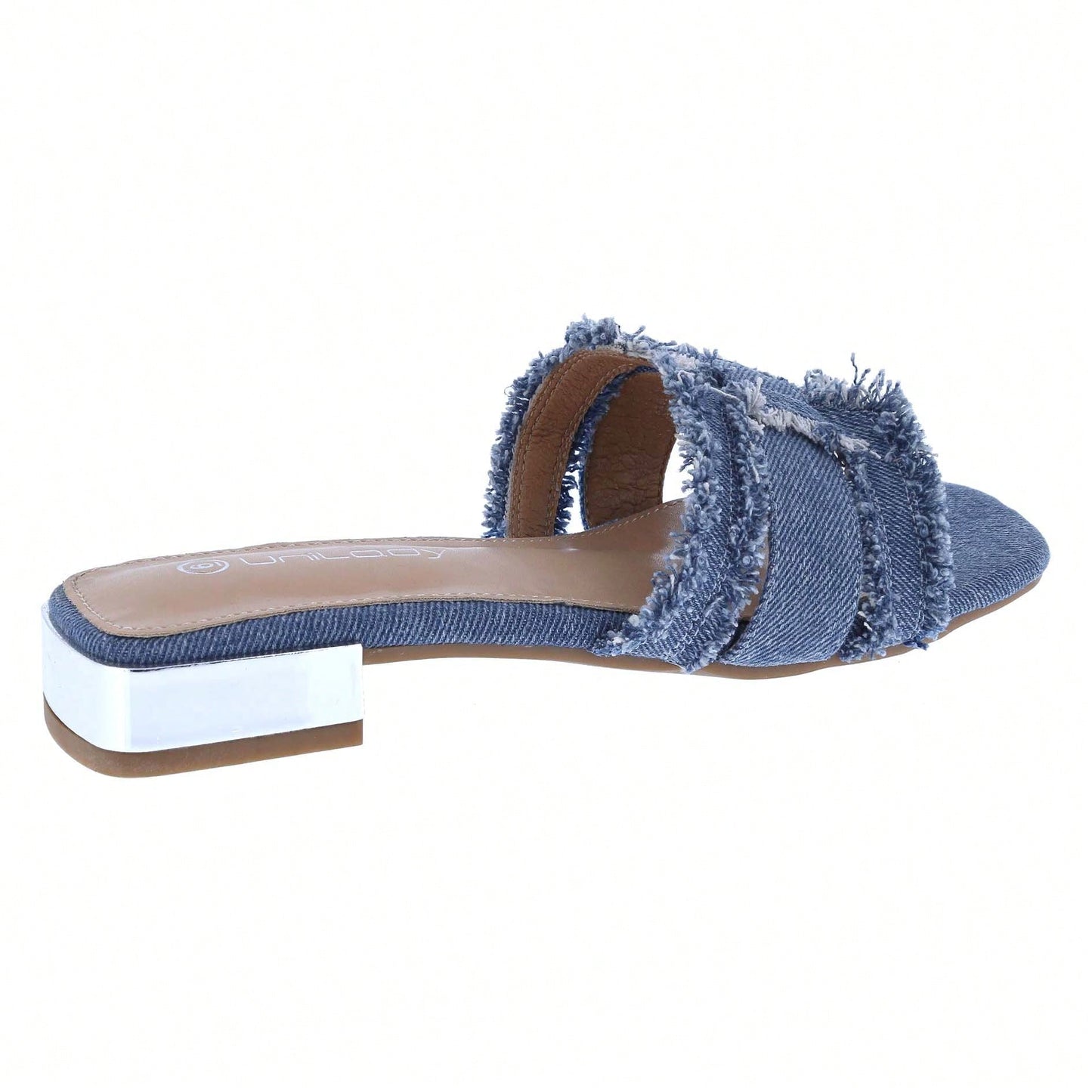 Women's Square Open Toe Summer Casual Flat Slide Sandals