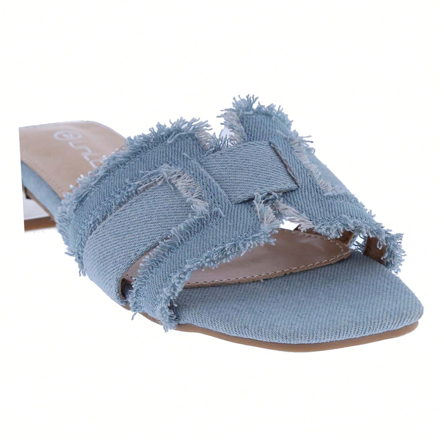 Women's Square Open Toe Summer Casual Flat Slide Sandals