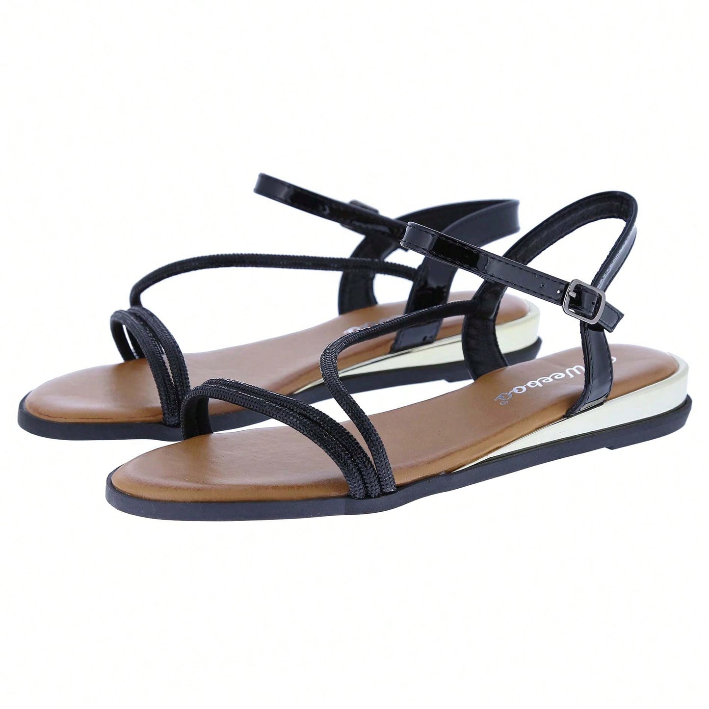 Women's Ankle Strap Flat Sandals Open Toes One Band Summer Sandals