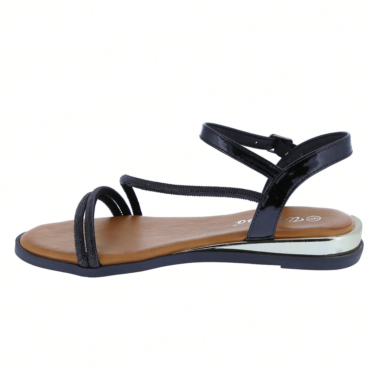 Women's Ankle Strap Flat Sandals Open Toes One Band Summer Sandals