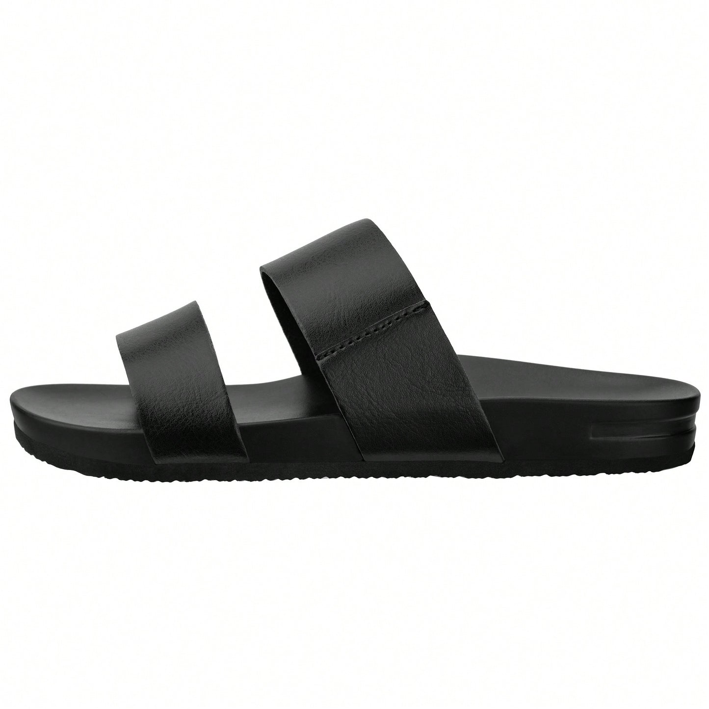 Women's 2 Band Slide Footbed Sandal Comfort Foam Slip On Flat Sandals Casual Summer Sandals
