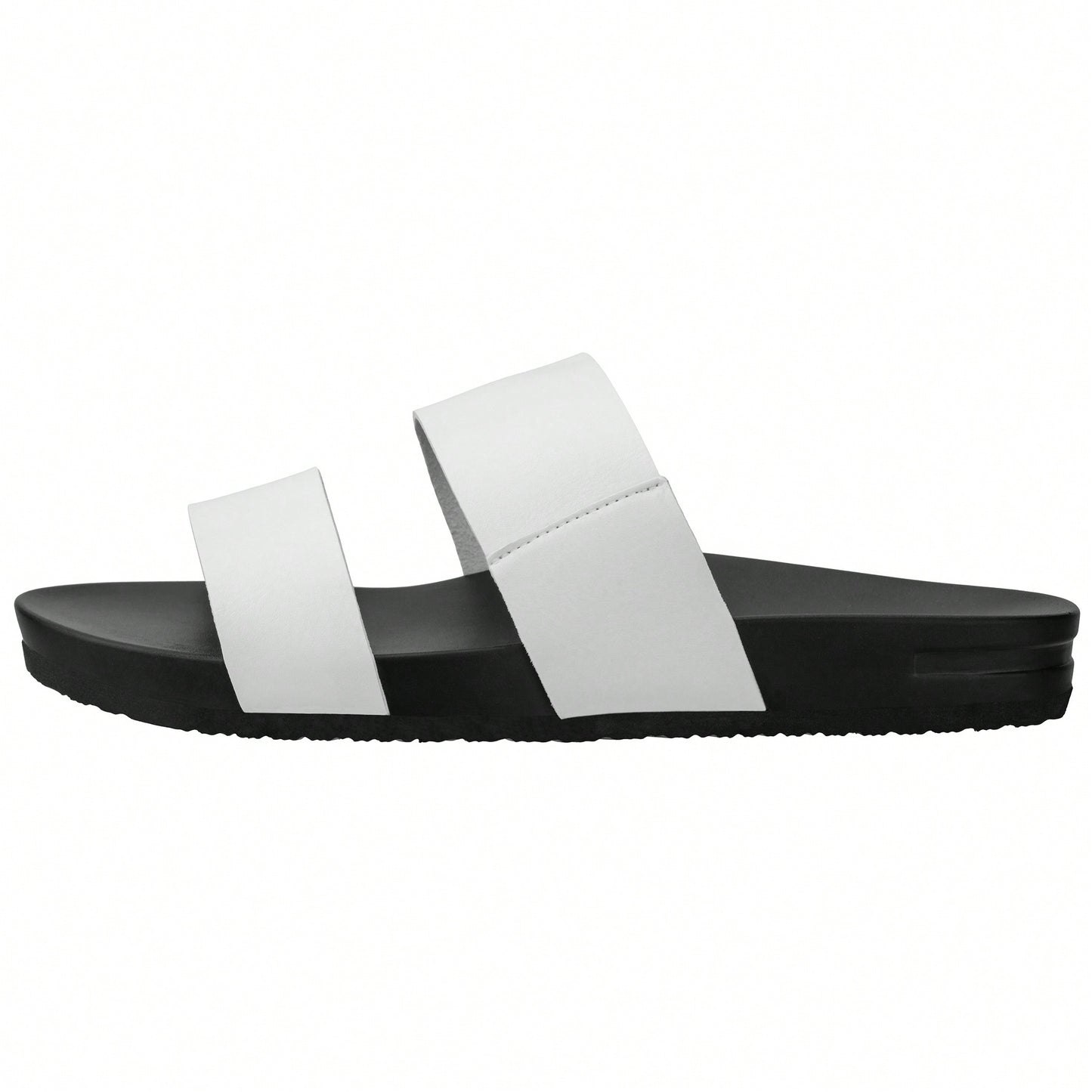 Women's 2 Band Slide Footbed Sandal Comfort Foam Slip On Flat Sandals Casual Summer Sandals