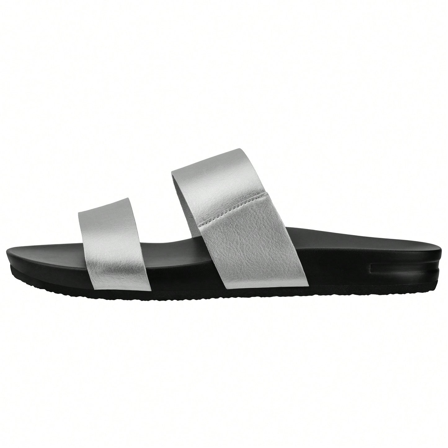 Women's 2 Band Slide Footbed Sandal Comfort Foam Slip On Flat Sandals Casual Summer Sandals