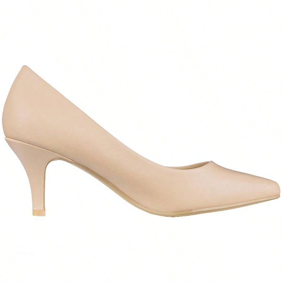 Women's Pointed Toe Stiletto Heels Thin Heel Pump Pointed Toe Low Heel Pumps PU