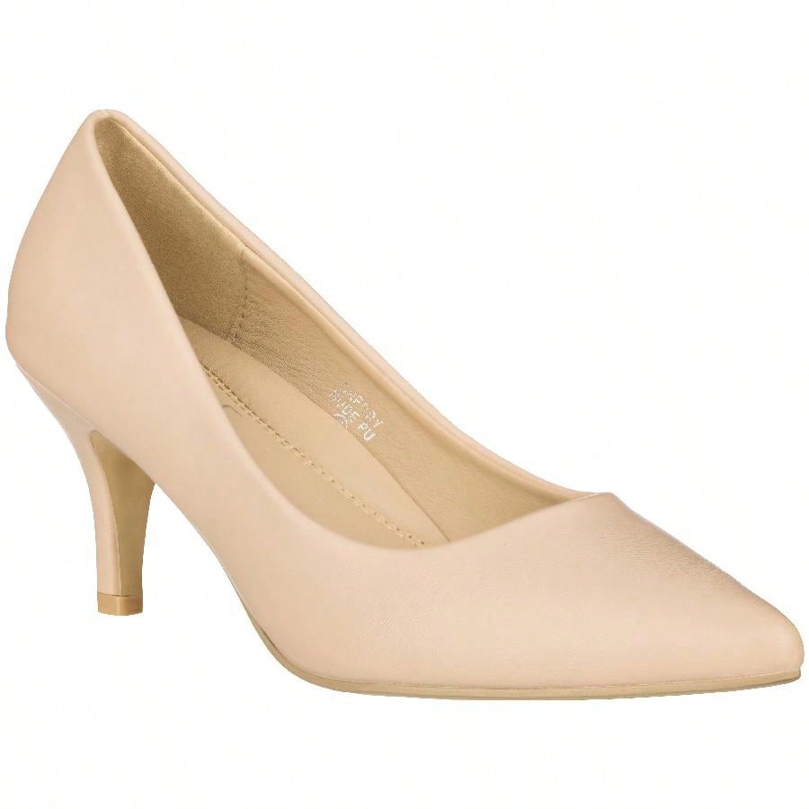 Women's Pointed Toe Stiletto Heels Thin Heel Pump Pointed Toe Low Heel Pumps PU