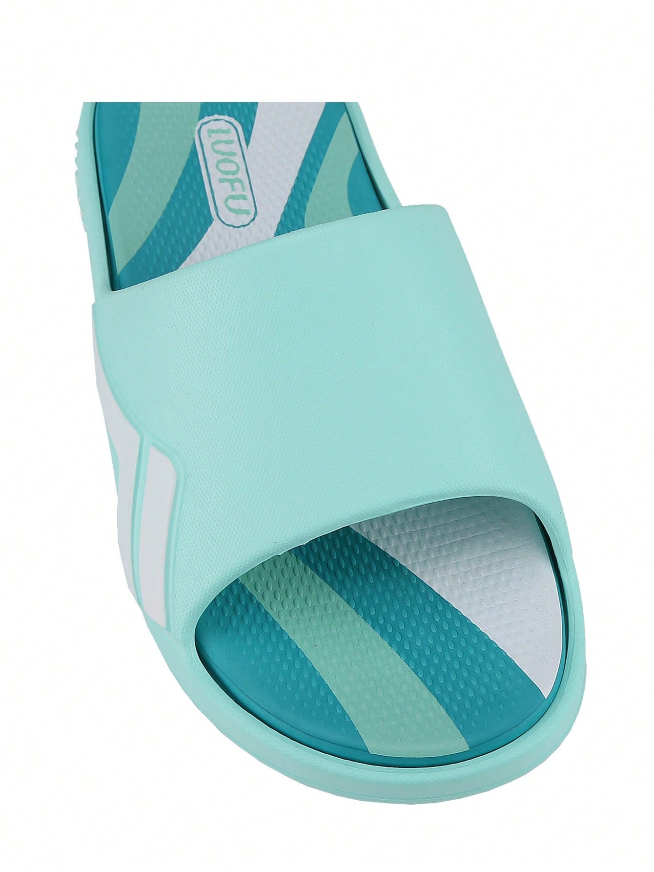 Women's Textured Slanted Toe Indoor Outdoor Slippers Open Toe Solid Fashion Bathroom House Shoes