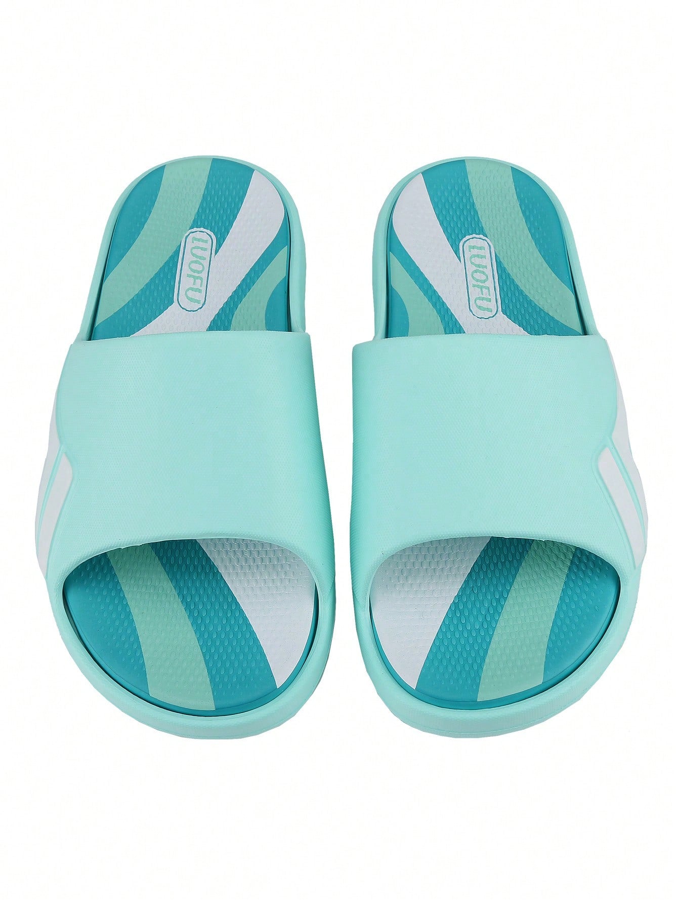 Women's Textured Slanted Toe Indoor Outdoor Slippers Open Toe Solid Fashion Bathroom House Shoes
