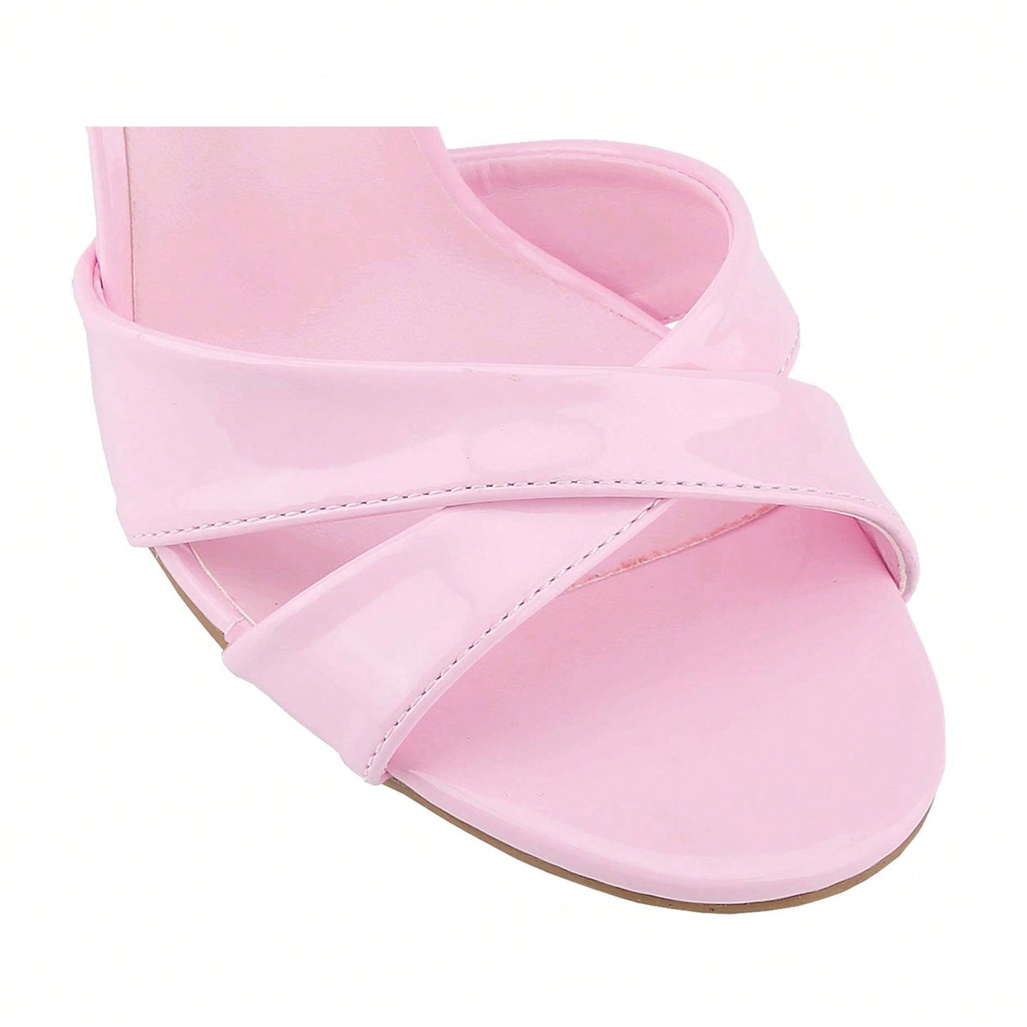 Women's Slingback Kitten Heel Sandals Open Toe Criss Cross Ankle Strap Shoes