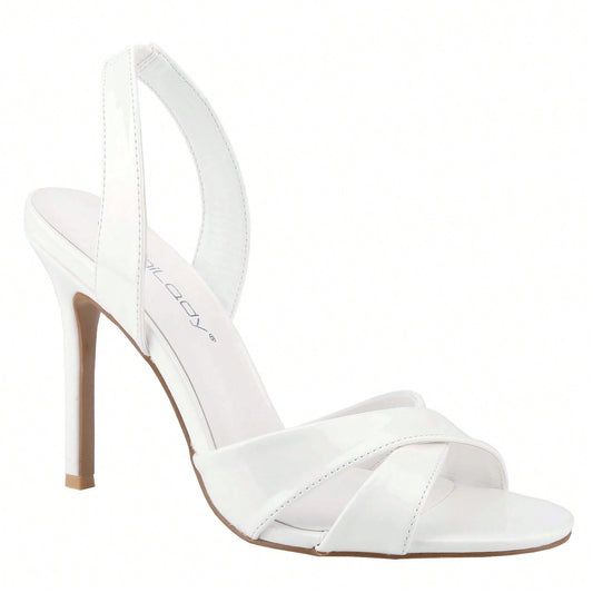 Women's Slingback Kitten Heel Sandals Open Toe Criss Cross Ankle Strap Shoes