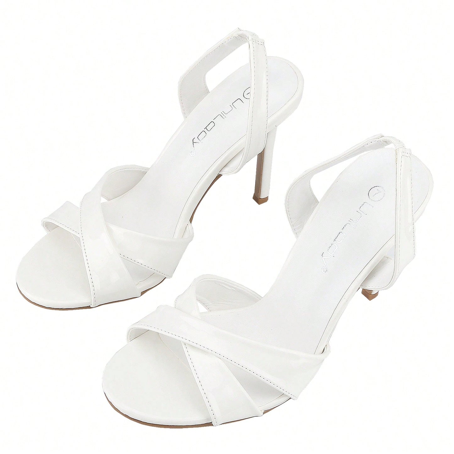 Women's Slingback Kitten Heel Sandals Open Toe Criss Cross Ankle Strap Shoes