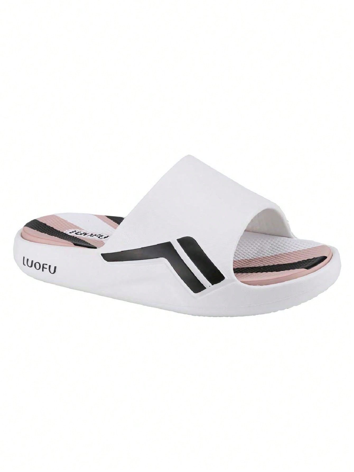 Women's Textured Slanted Toe Indoor Outdoor Slippers Open Toe Solid Fashion Bathroom House Shoes