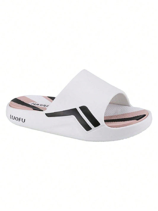 Women's Textured Slanted Toe Indoor Outdoor Slippers Open Toe Solid Fashion Bathroom House Shoes