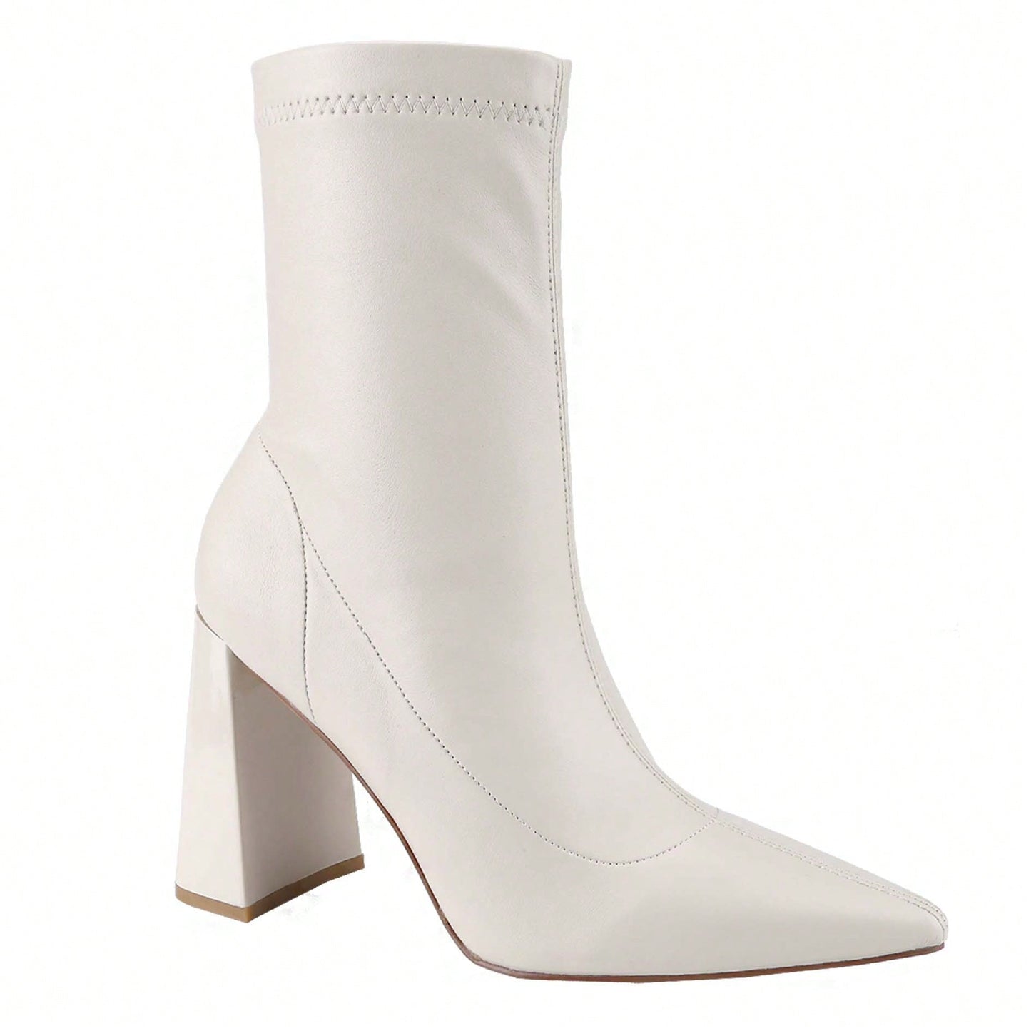 Women's Pointed Toe Chunky Heel Boots Ankle Booties