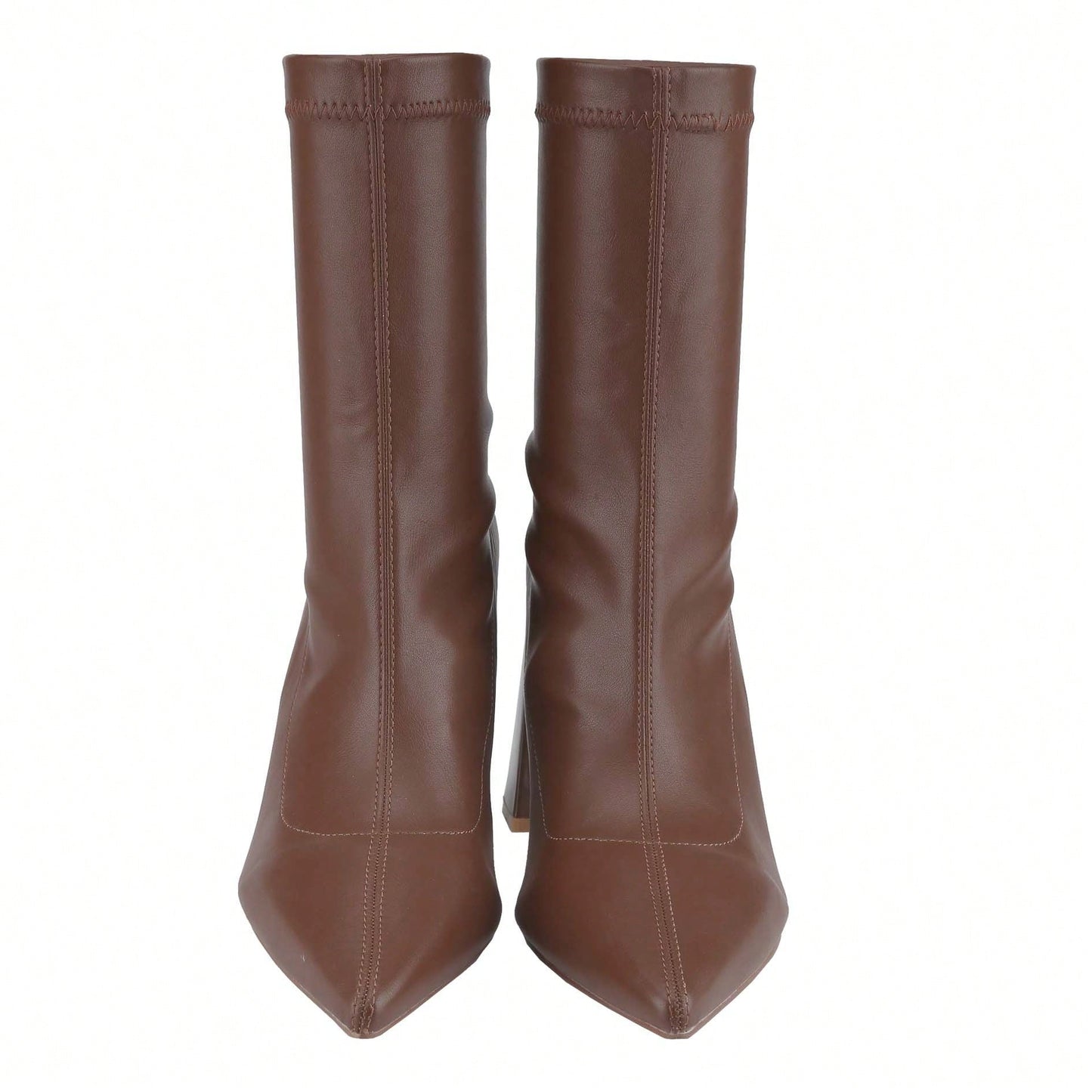 Women's Pointed Toe Chunky Heel Boots Ankle Booties