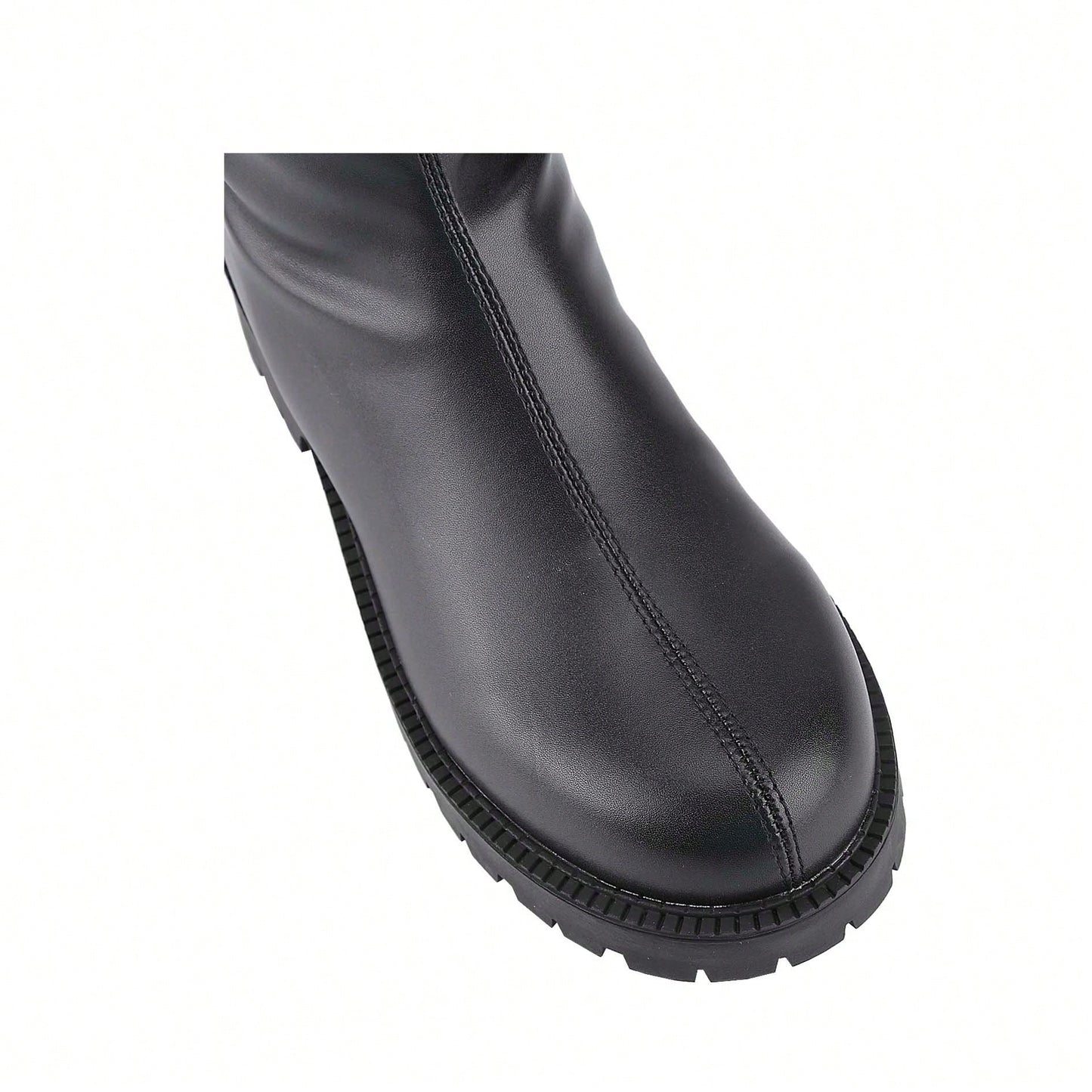 Women's Platform Knee High Cowboy Boots Embroidered Western Chunky Heel With Pull-Up Tabs Round Toe Boot Shoes