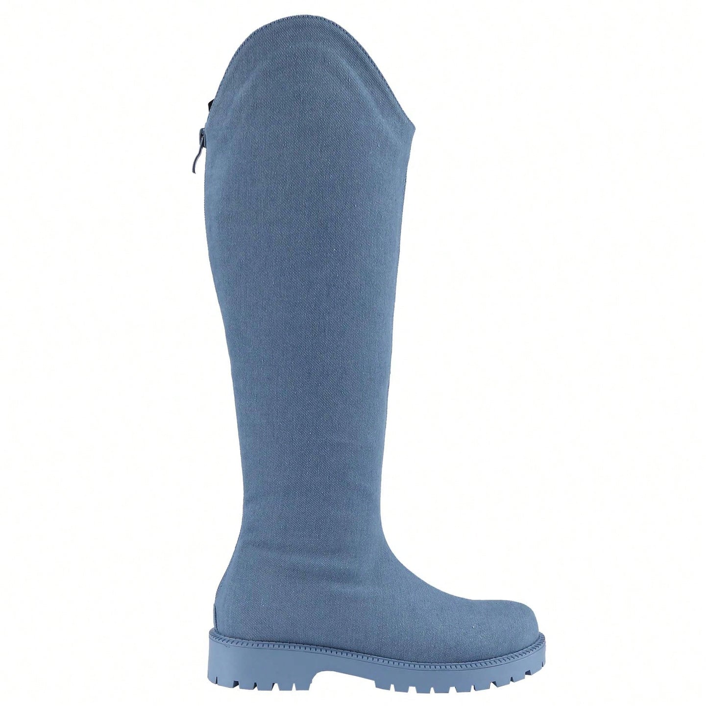 Women's Platform Knee High Cowboy Boots Embroidered Western Chunky Heel With Pull-Up Tabs Round Toe Boot Shoes